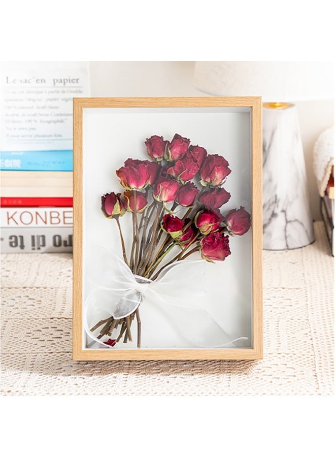 2pcs Shadow Box Frame Display Case, 6x8" Shadow Box Picture Frame, 3D Picture Frame Display Case Deeper 3cm, for Medals, DIY Crafts, Wedding Souvenir (Wood Color 6x8") - Image 5